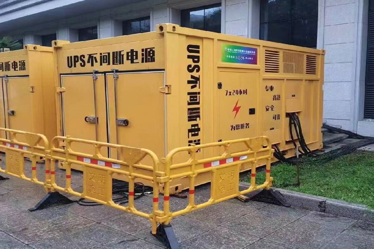 如东发电机租赁施工现场